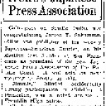 James Sakamoto Heads Japanese Press Association (September 9, 1934)