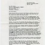 Letter regarding the effort to pardon Iva Toguri d'Aquino