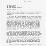 Letter from Ida Otani to Michi Weglyn, April 26, 1997