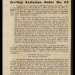 Civilian exclusion order no. 43