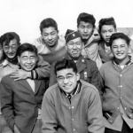 Nisei soldier with friends