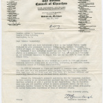 Letter from The Detroit Council of Churches to Sen. Arthur Vandenberg