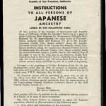 Instructions to all persons of Japanese ancestry, C.E. Order 92