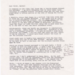 Letter to Michi and Walter Weglyn from Kiku Funabiki