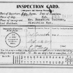 Immigrant inspection card