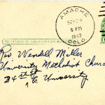 Letter from Geo. Yoshioka to Rev. [Wendell] Miller, September 22, 1942