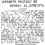Japanese Protest on Market Allotments (November 9, 1915)
