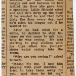 Clipping of story by Henri Takahashi