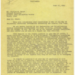 Letter from D.S. Myer to Charles Ernst answering questions regarding Crystal City