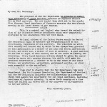 Letter to the Secretary of War from President Roosevelt