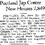 Portland Jap Center Now Houses 2,849 (May 21, 1942)