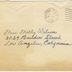 Letter (with envelope) to Molly Wilson from June Yoshigai (August 31, 1942)