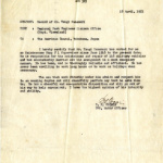 Letter from D.F. Goggin, Motor Officer, to the American Consul, Yokohama, Japan, April 18, 1951