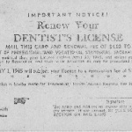 Dental license renewal notice