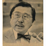 Gordon Hirabayashi talks press before the first day of trial against the U.S. government