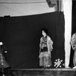 Three actors on stage