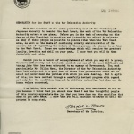 Memorandum to War Relocation Authority staff regarding relocation program Memorandum to War Relocation Authority staff regarding relocation program