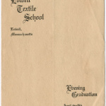 Graduation Program for Lowell Textile School