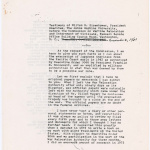 Statement by Milton S. Eisenhower to Commission on Wartime Relocation and Internment of Civilians (CWRIC)