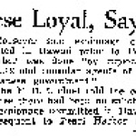 Hawaii's Japanese Loyal, Says F.B.I. Chief (April 5, 1943)