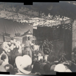 Hirokichi speaking to a crowd Hirokichi speaking to a crowd