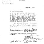 Letter from the War Relocation Authority regarding a camp inmate's leave permit