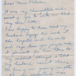 Letter to Henrietta Schoen from Takuyo Togawa