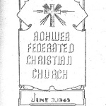 Rohwer Federated Christian Church bulletin (June 3, 1945)