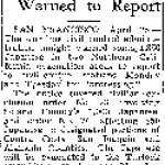 California Japanese Warned to Report (April 26, 1942)