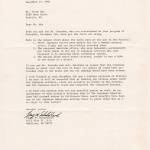 Letter to Frank Abe from Franz Suhadolnik