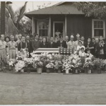 Corporal Edward Nakamura funeral panoramic photograph