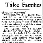 B.C. Japs, Sent Inland, Can't Take Families (March 23, 1942)