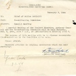 Memo from Co-ordinating Committee to Chief of Police Schmidt [Willard E. Schmidt], February 3, 1944